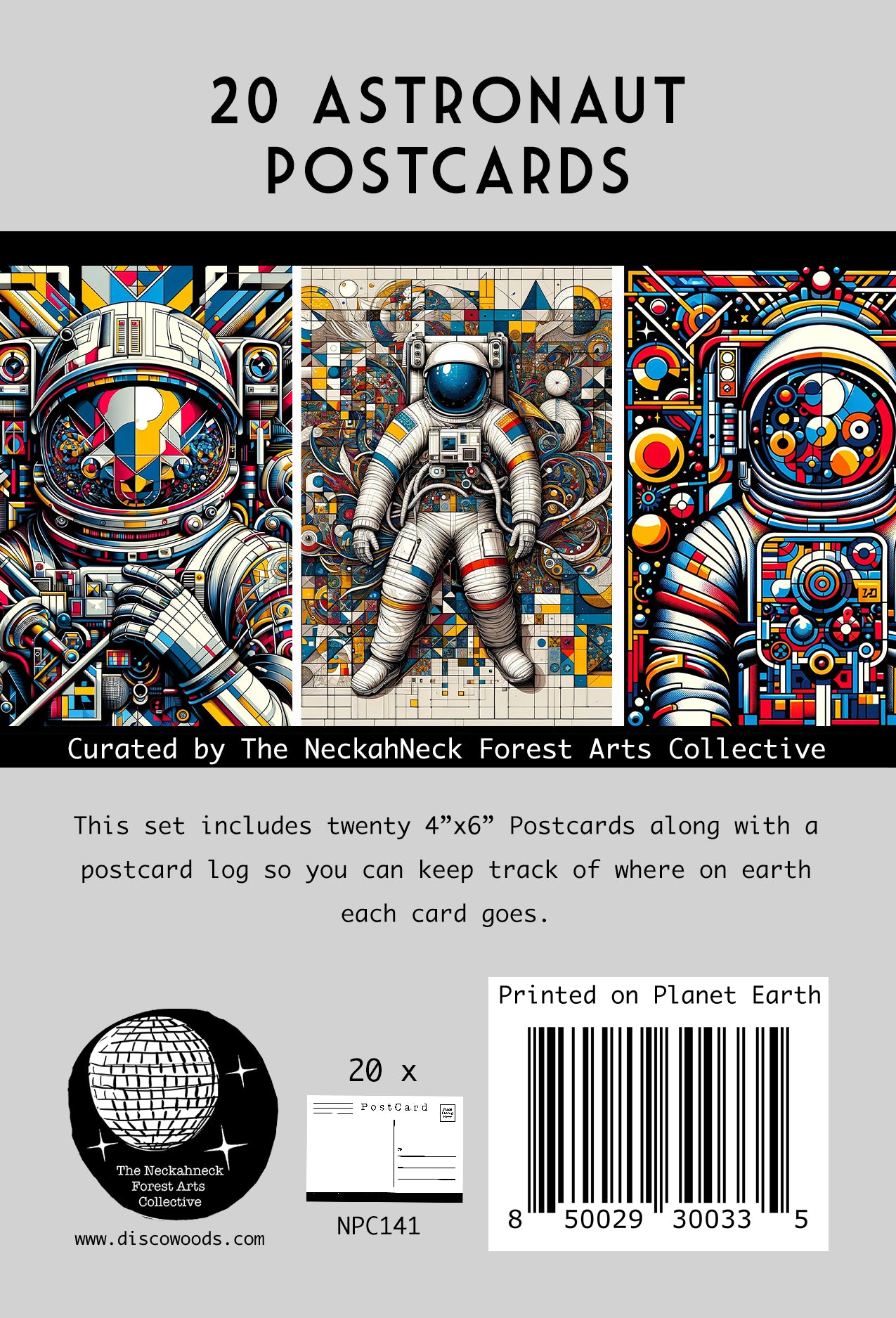 Astronaut Postcards - Set of 20