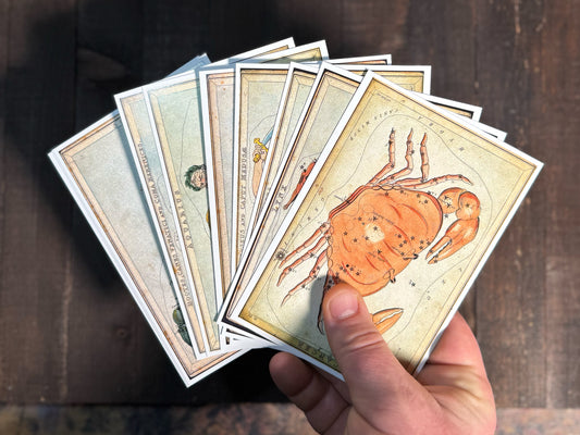 Antique Zodiac Constellation Postcards - Set of 10