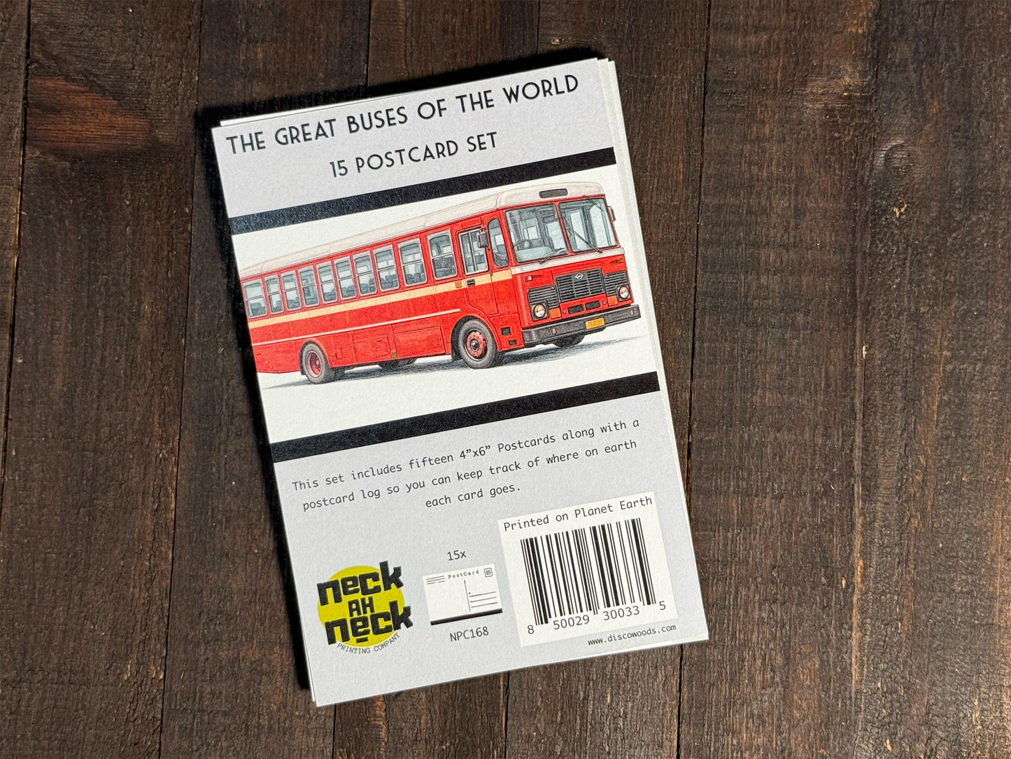 City Buses from Around the World Postcards - Set of 15