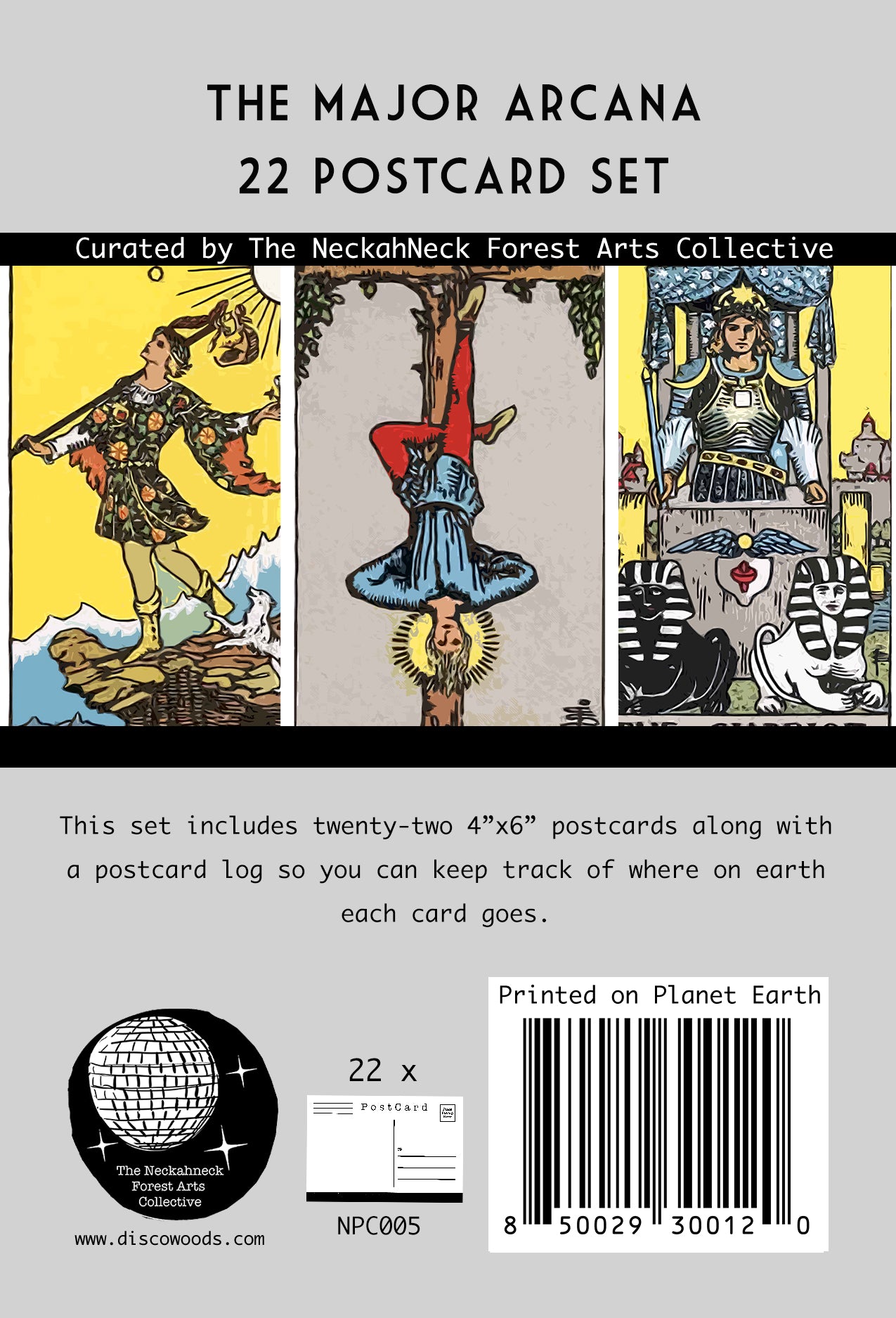 The Major Arcana Tarot Postcards - Set of 22