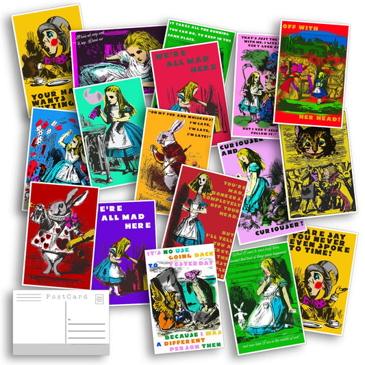 Alice in Wonderland Postcards - Set of 25