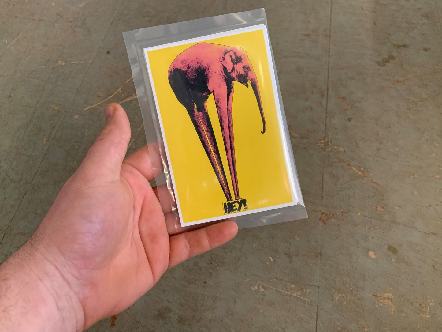 "Hey" Elephant Postcards - Set of 10
