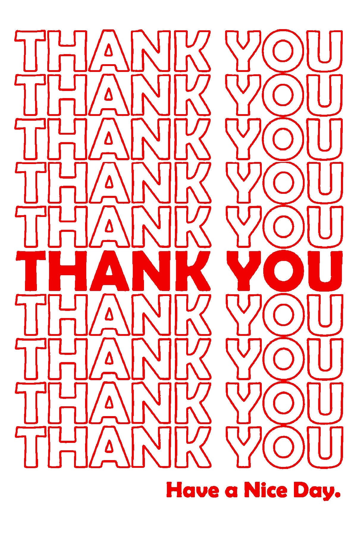"Thank You" Postcards - Set of 10
