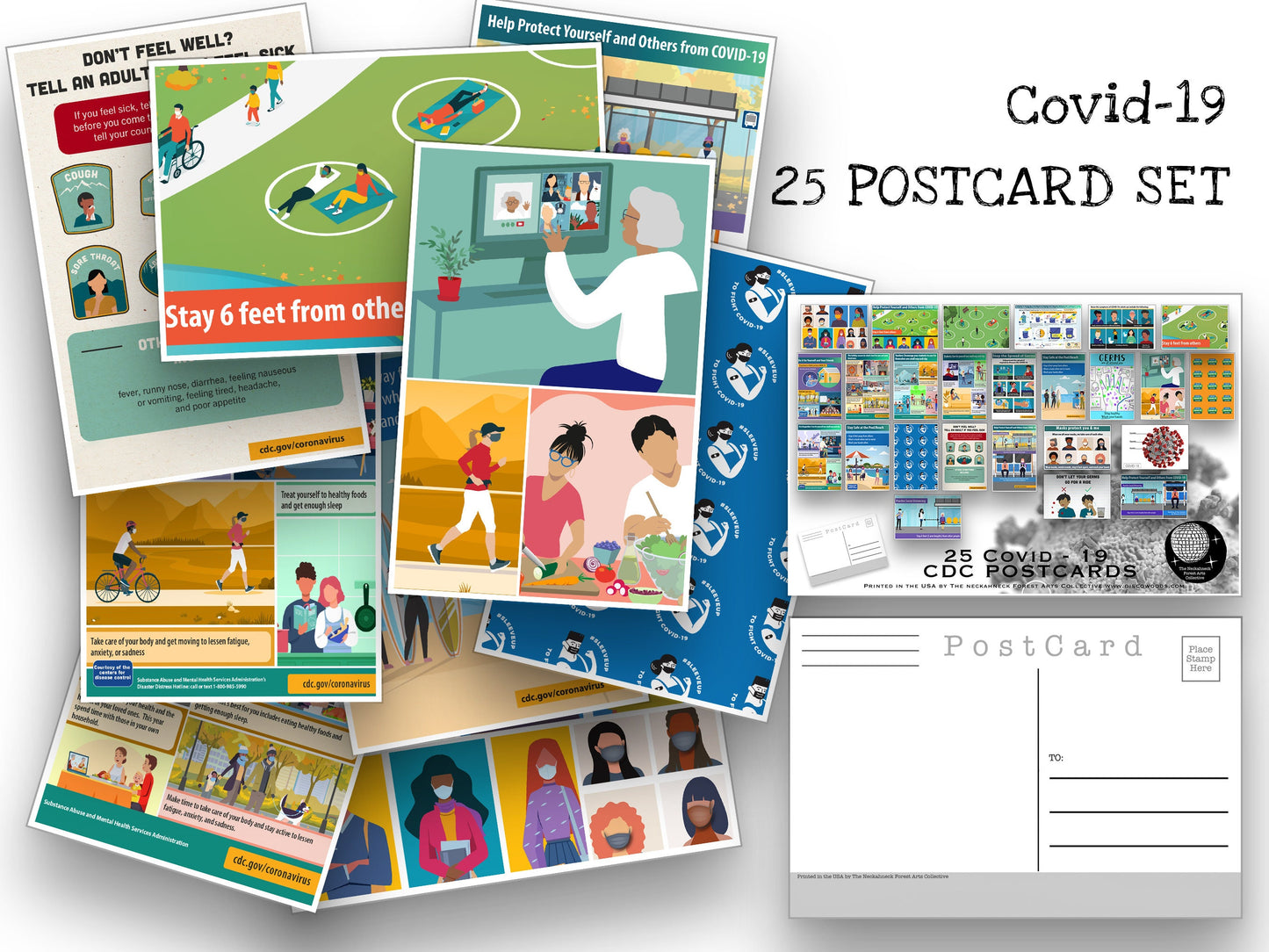Covid 19 Postcards - Set of 25