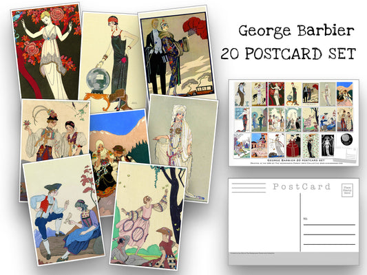 French Fashion Illustration Postcards - Set of 20