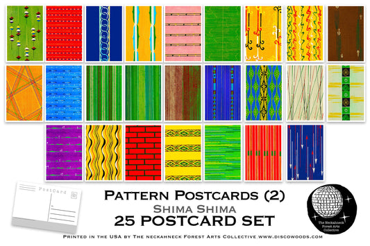 Pattern Postcards Pack (2) - Set of 25