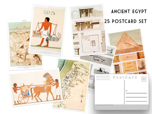 Ancient Egypt Postcards- Set of 25