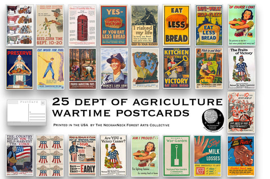 Department of Agriculture Wartime Postcards - Set of 25