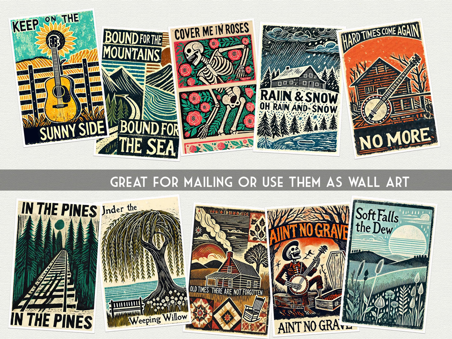 Appalachian Folk Music Postcards – Set of 20