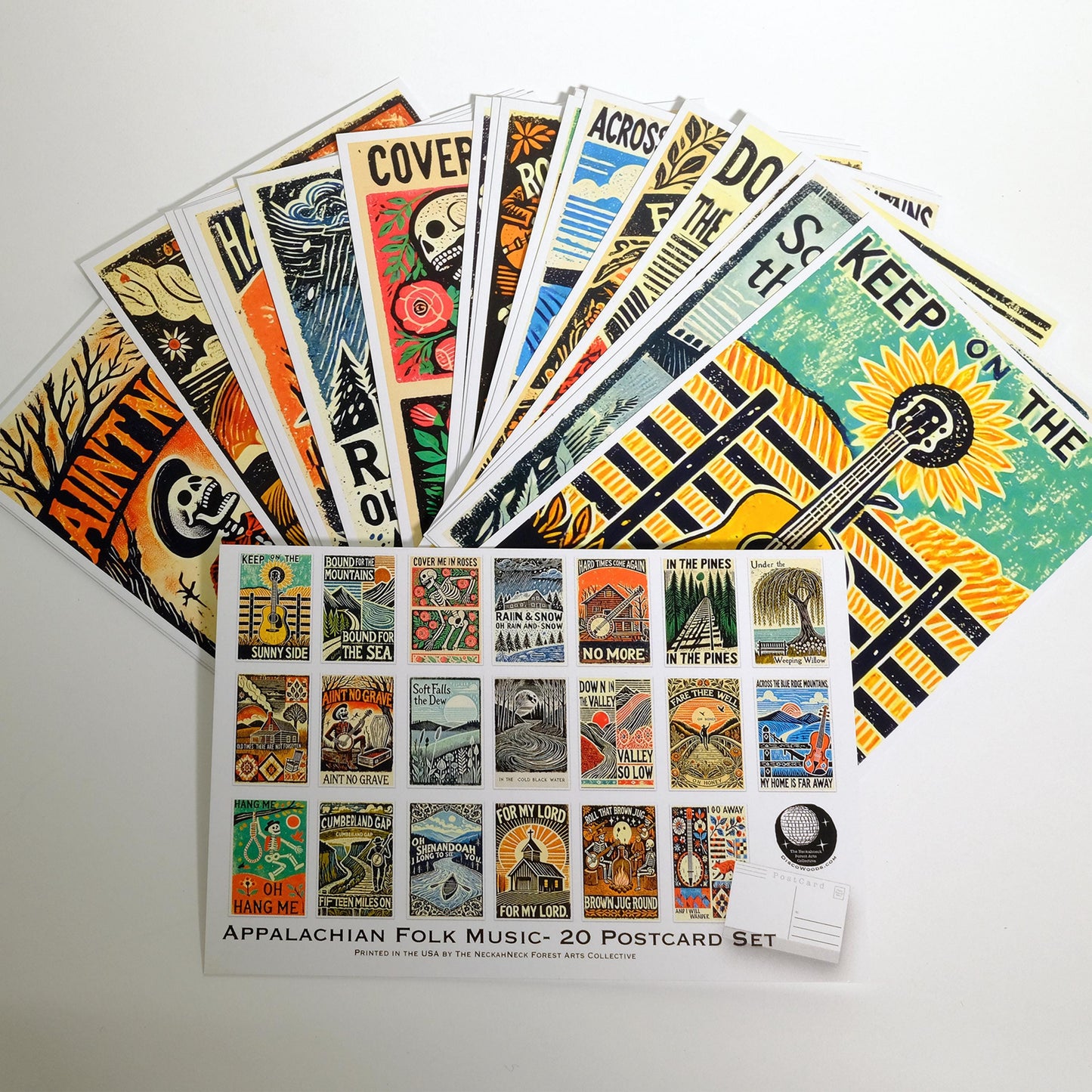 Appalachian Folk Music Postcards – Set of 20