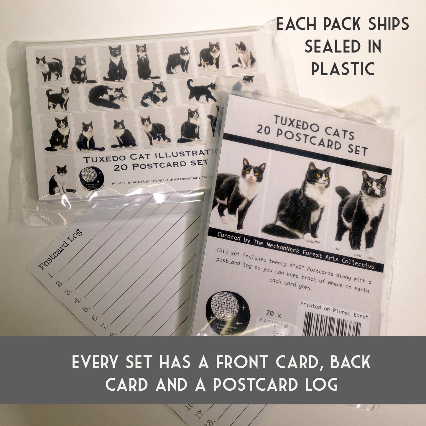 Tuxedo Cat Postcards – Set of 20
