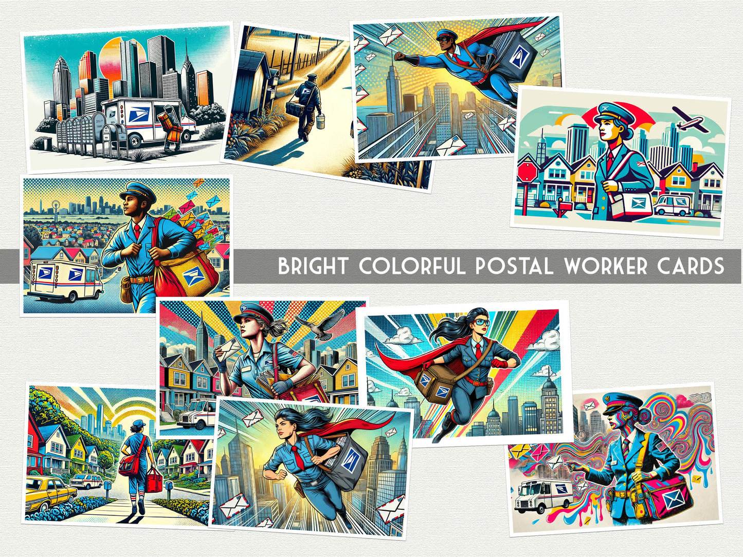 All Hail The Mail Postcards - Set of 20