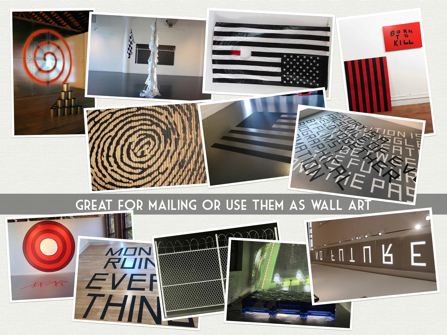 David Borawski - Postcard set - 24 post cards - Contemporary Art - Protest Art - 24 Unique Conceptual Artworks
