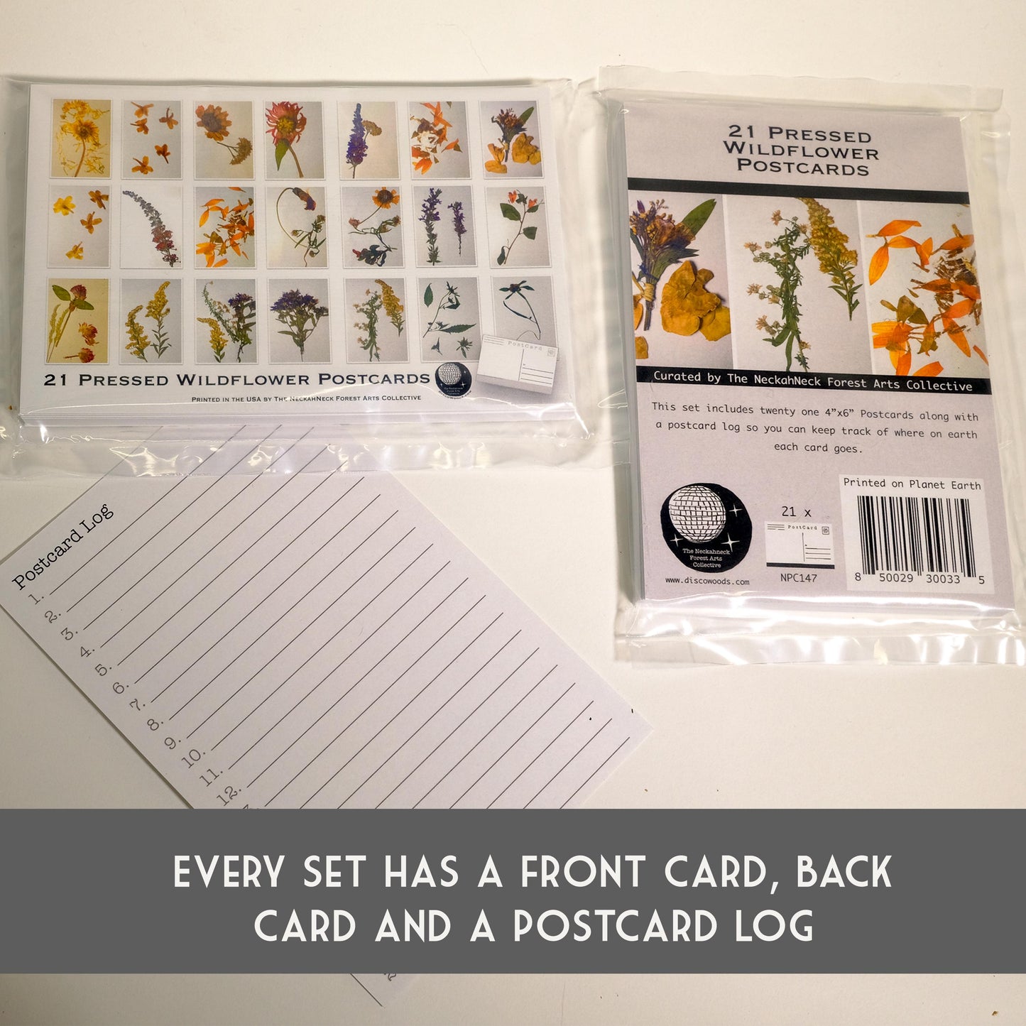 Pressed Wildflower Postcards – Set of 21