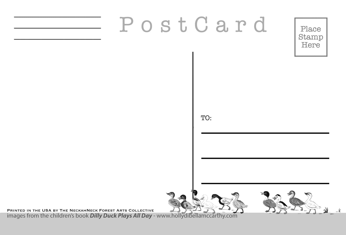 Dilly Duck and Friends Cartoon Postcards - Set of 20