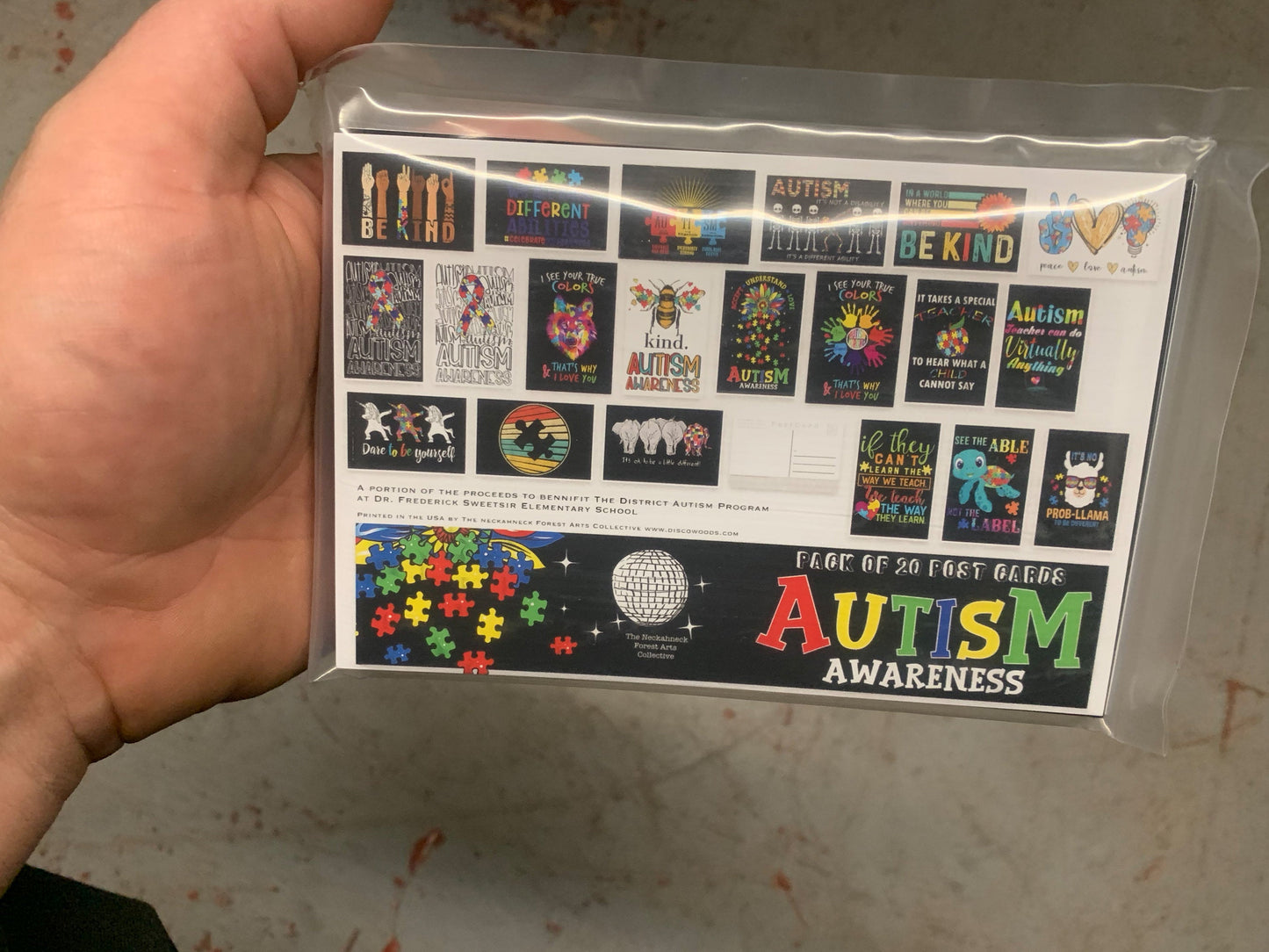 Autism Awareness Set - Set of 20 Postcards - Autism - Teacher Gifts - Scrapbooking Post Cards - Autism Awareness Month