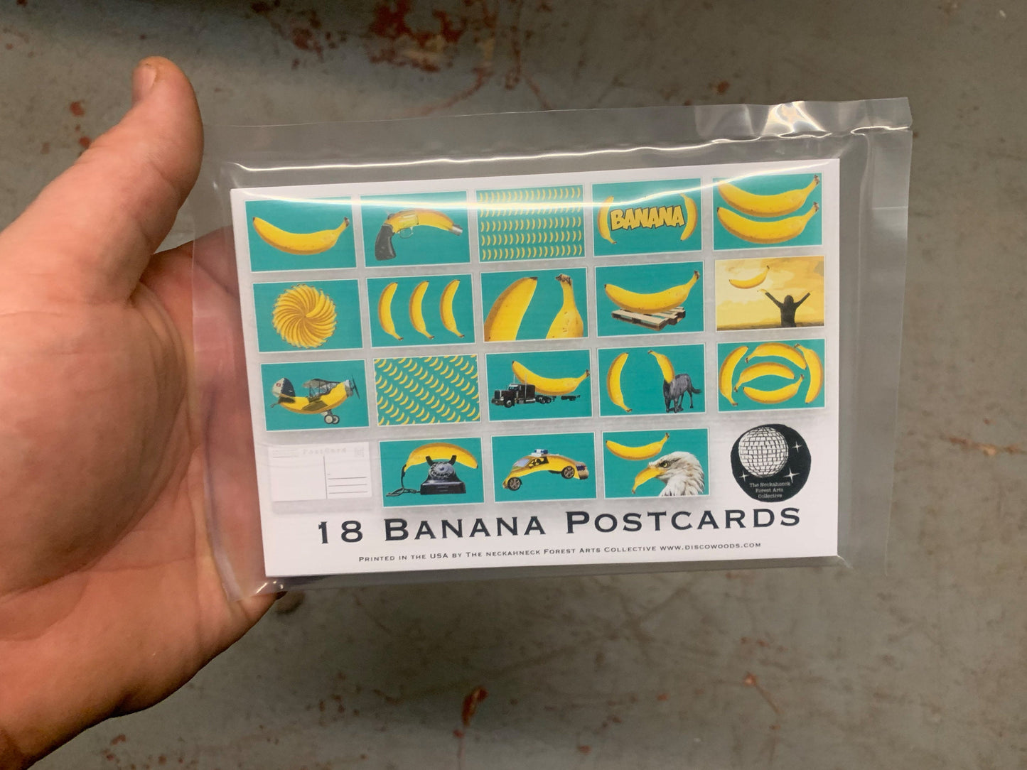 18 Bright Beautiful Banana Postcards great for Scrapbooking, mailing as Post Cards or collage kits
