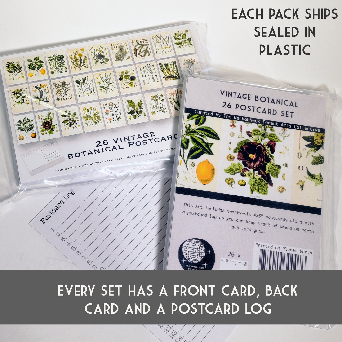 Vintage Botanical Postcards - Set of 26