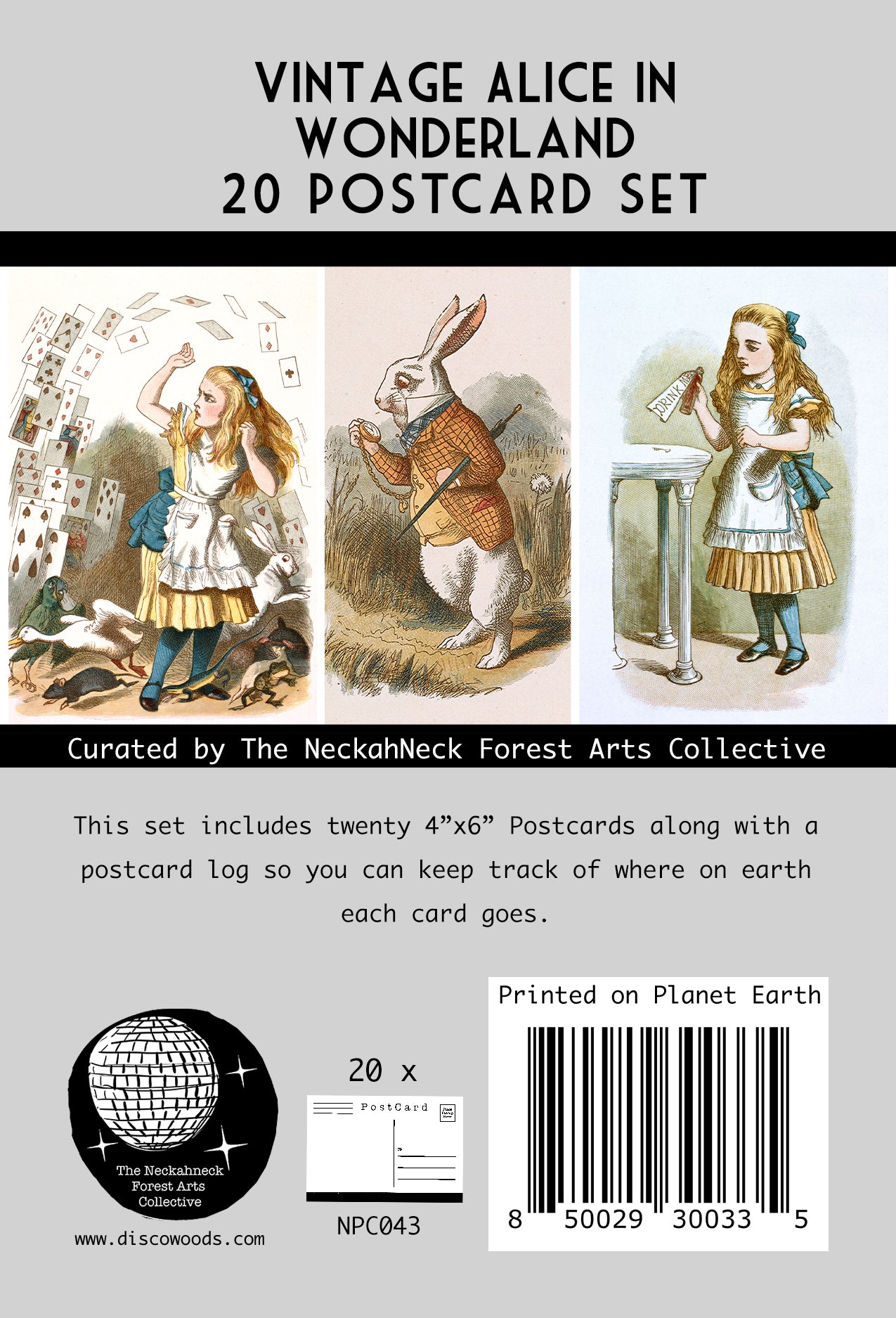 Alice in Wonderland Postcards - Set of 20