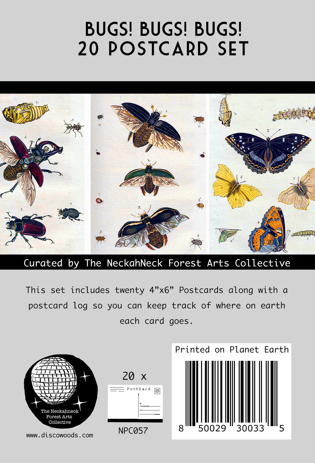 Vintage Bug Postcards – Set of 20