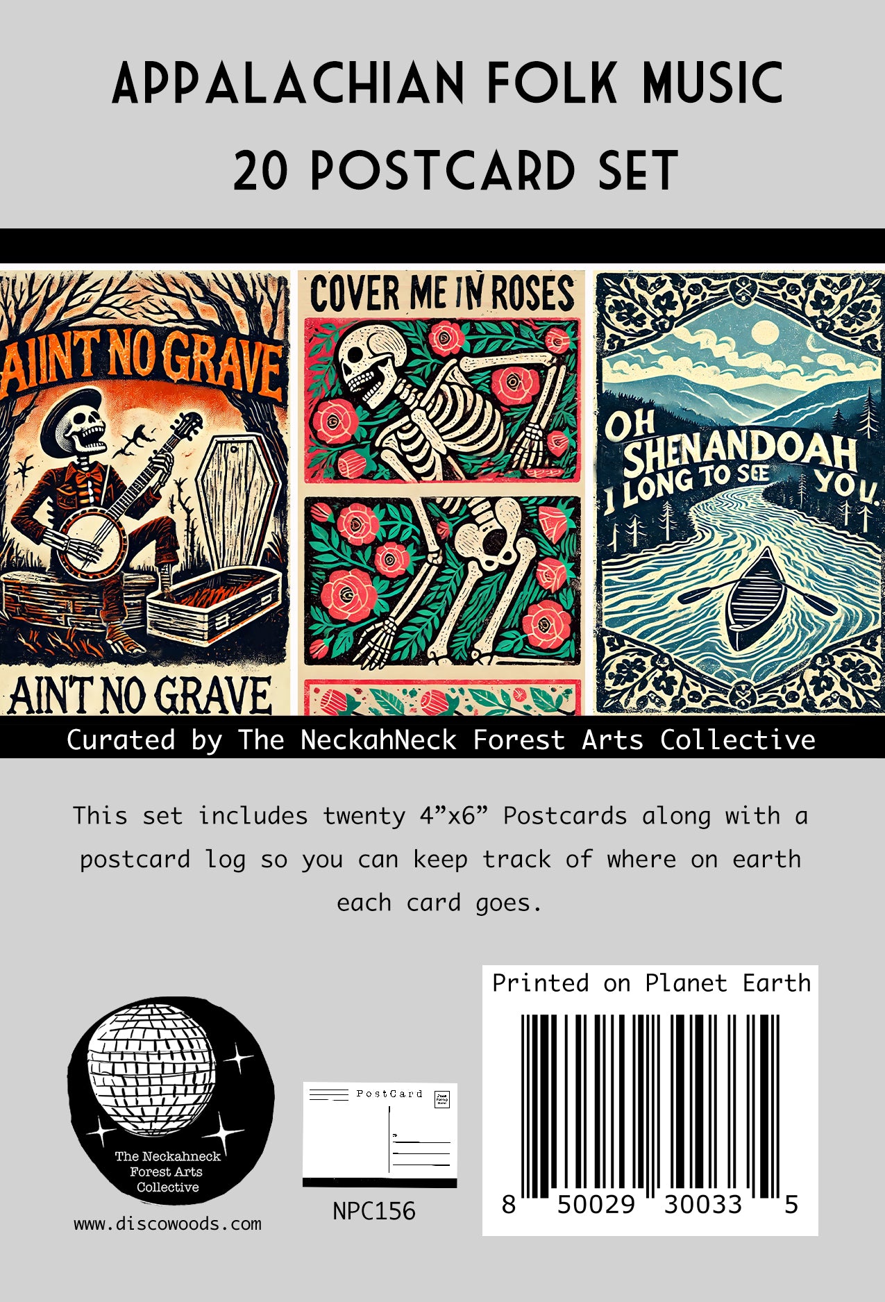 Appalachian Folk Music Postcards – Set of 20