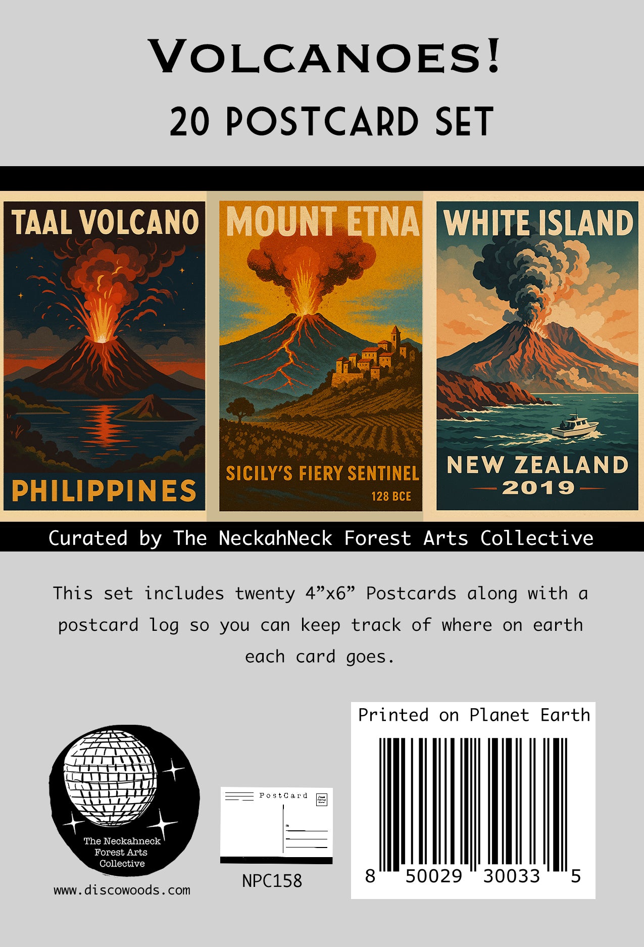 Volcano Postcards- Set of 20