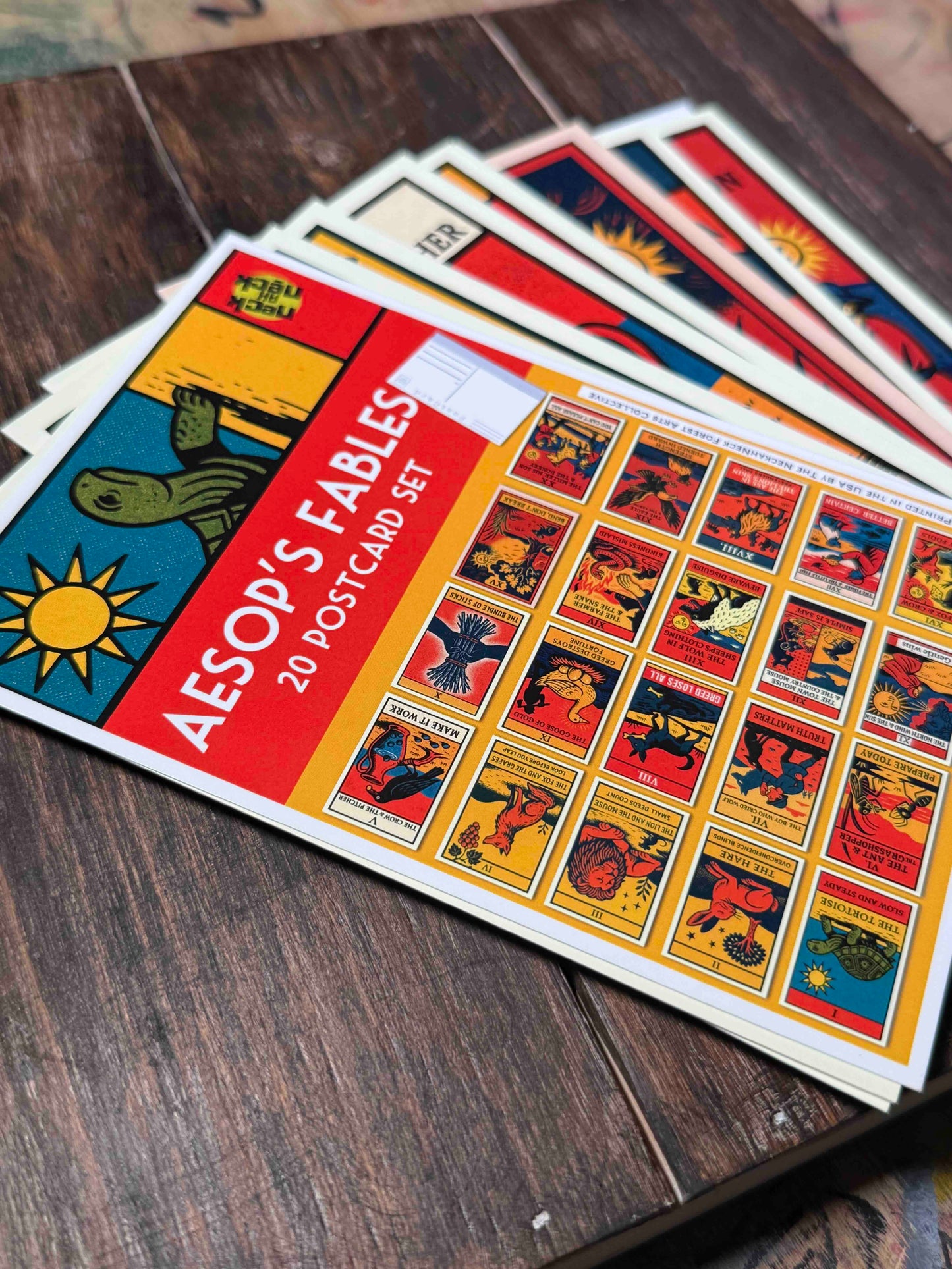 Aesop’s Fables Postcard Set – 20 Vintage Folk Tale Cards