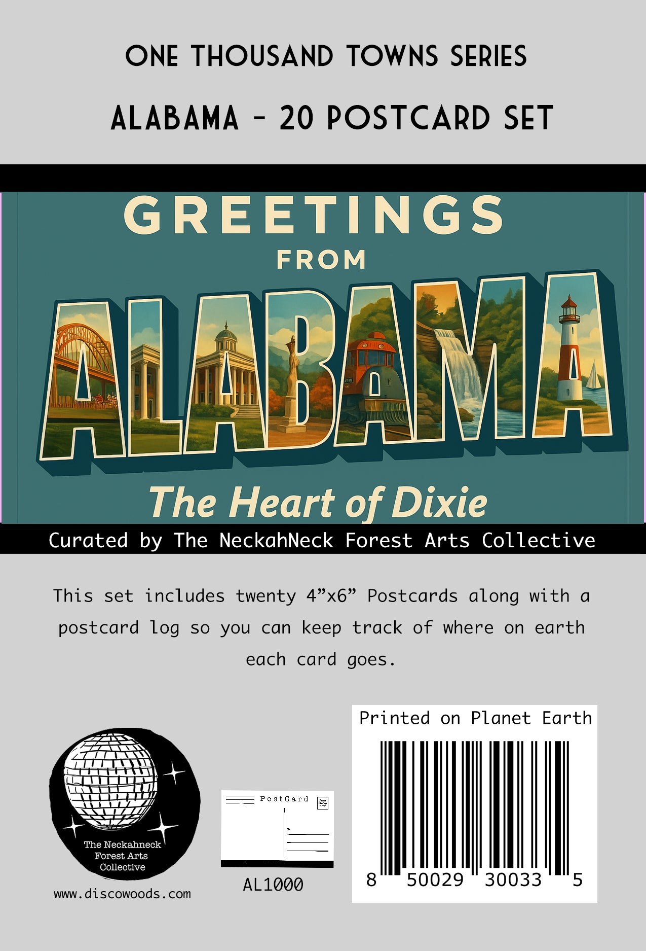Alabama Postcards - Set of 20
