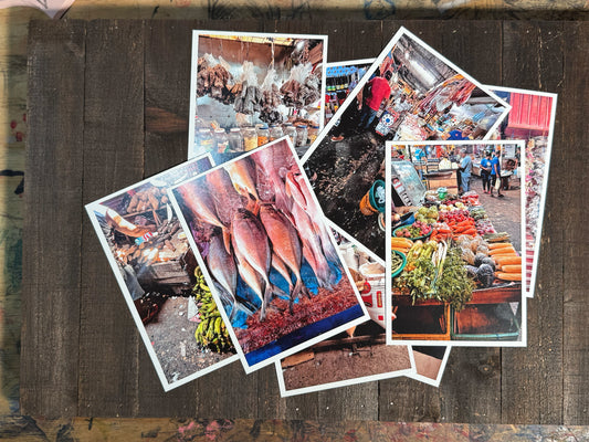 Mercado De Bazurto Colombian Travel Postcard Set- Set of 10