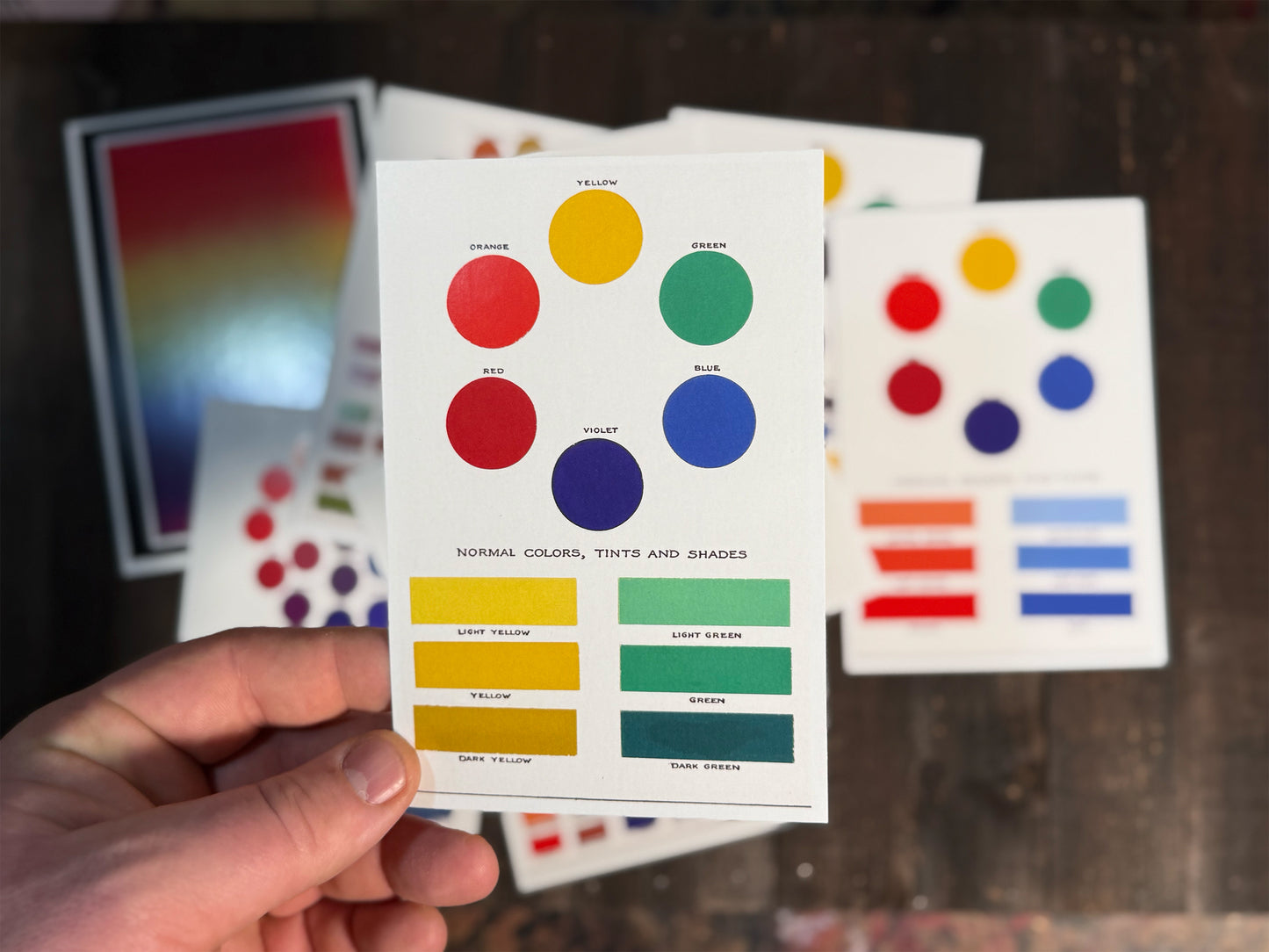 Vintage Color Theory Postcards - Set of 10
