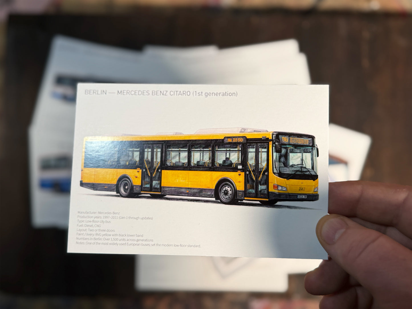 City Buses from Around the World Postcards - Set of 15