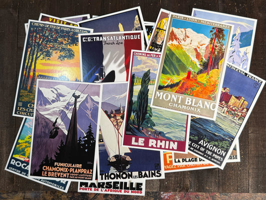 Vintage French Travel Postcards- Set of 20