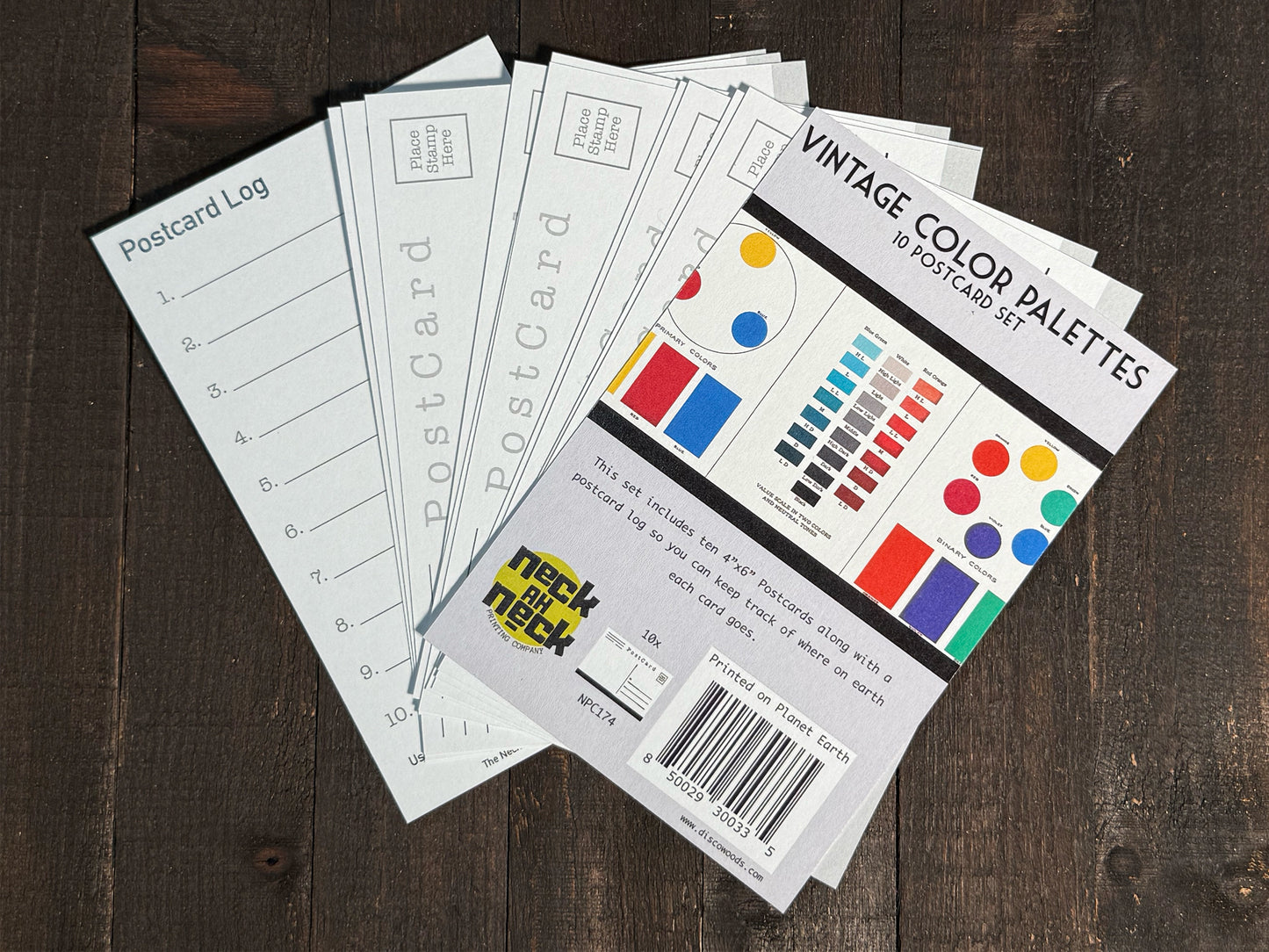Vintage Color Theory Postcards - Set of 10