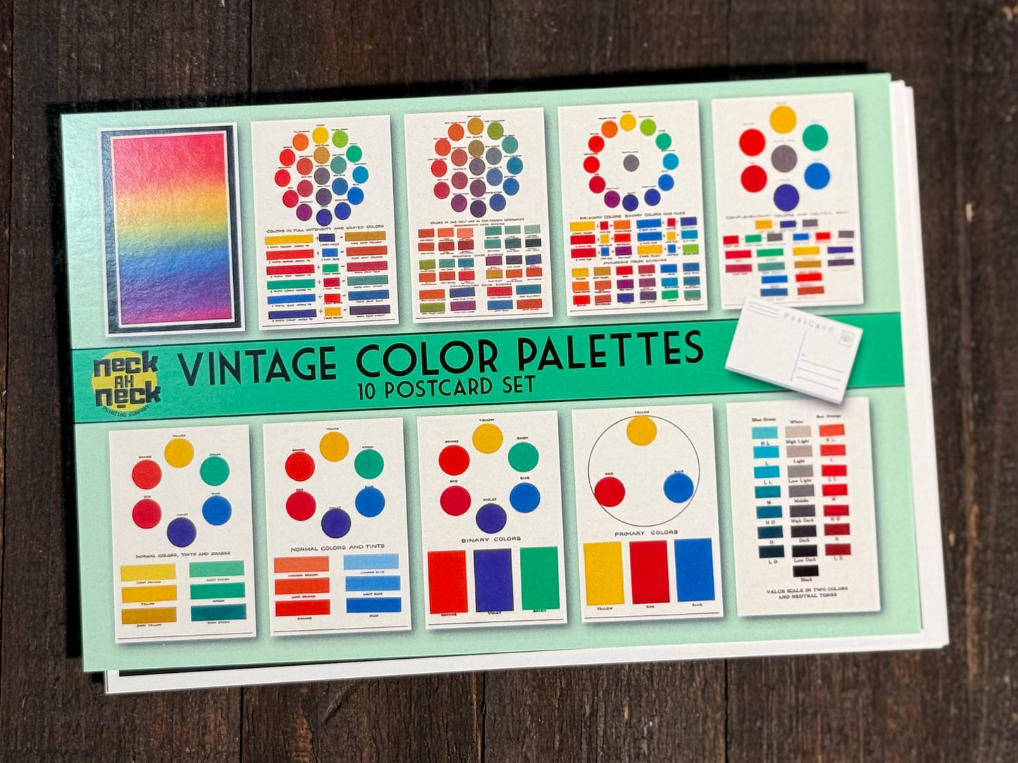 Vintage Color Theory Postcards - Set of 10