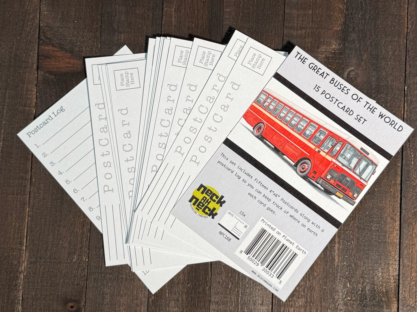 City Buses from Around the World Postcards - Set of 15