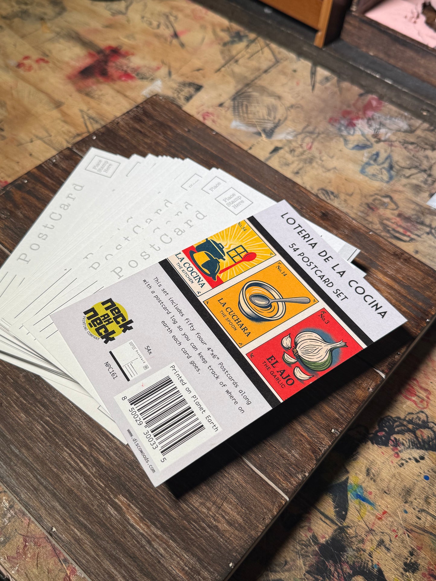 Kitchen Lotería Postcards – 54 Card Set - Latin American Folk Design - unique foodie stationery Prints - Mail Art by Neckahneck