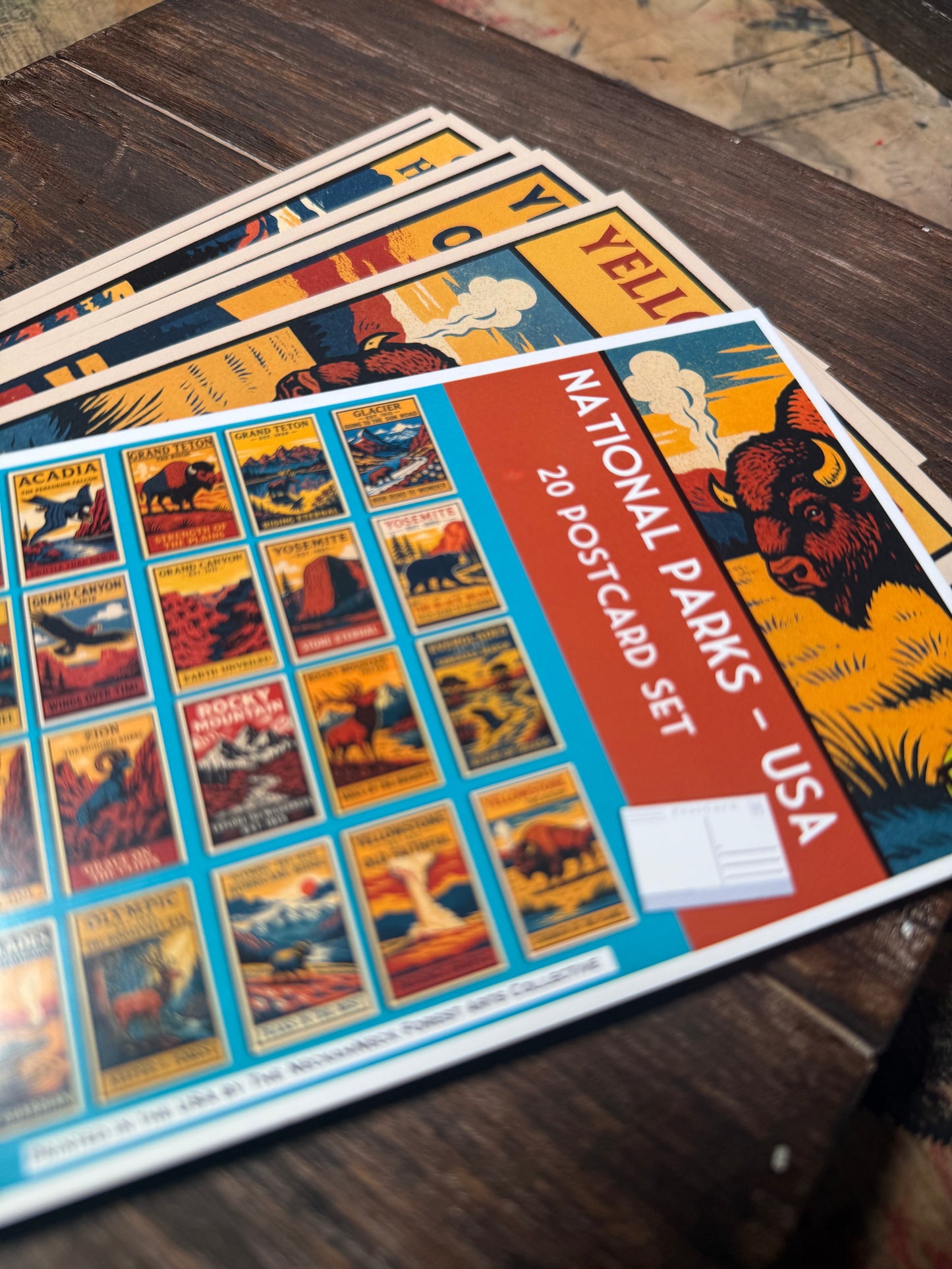 Vintage National Parks Postcards- Set of 20