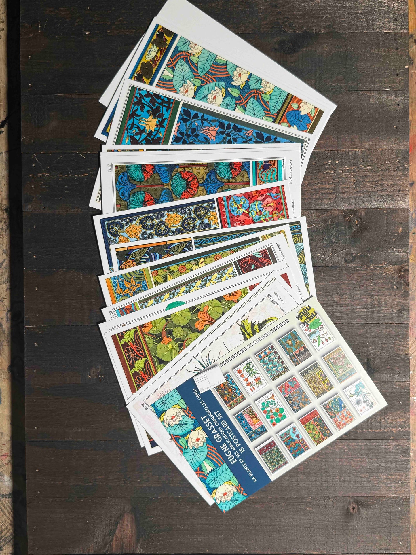 Eugène Grasset Ornamentals Postcards -  Set of 15