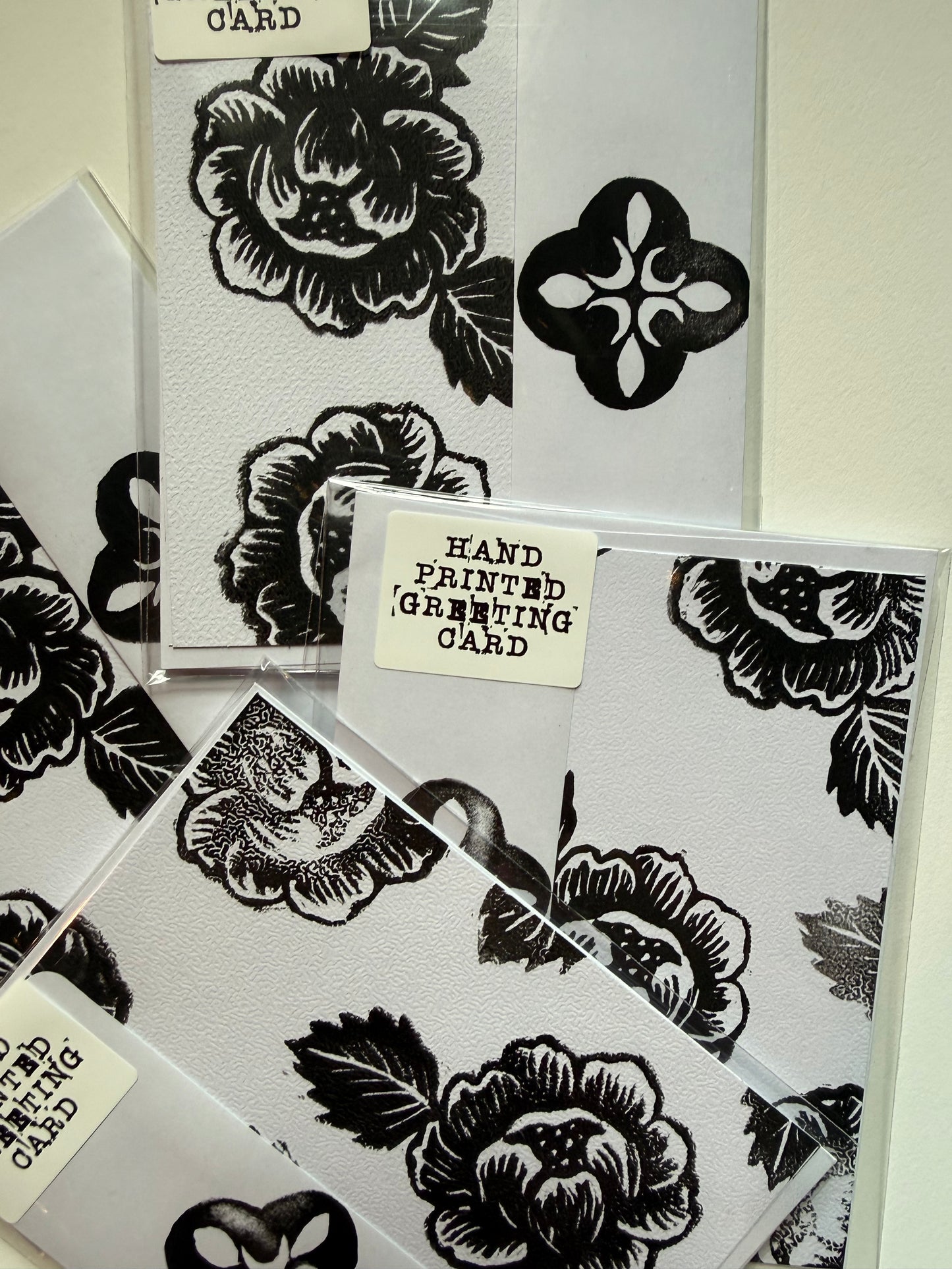 Flowers Hand-Printed Greeting Card