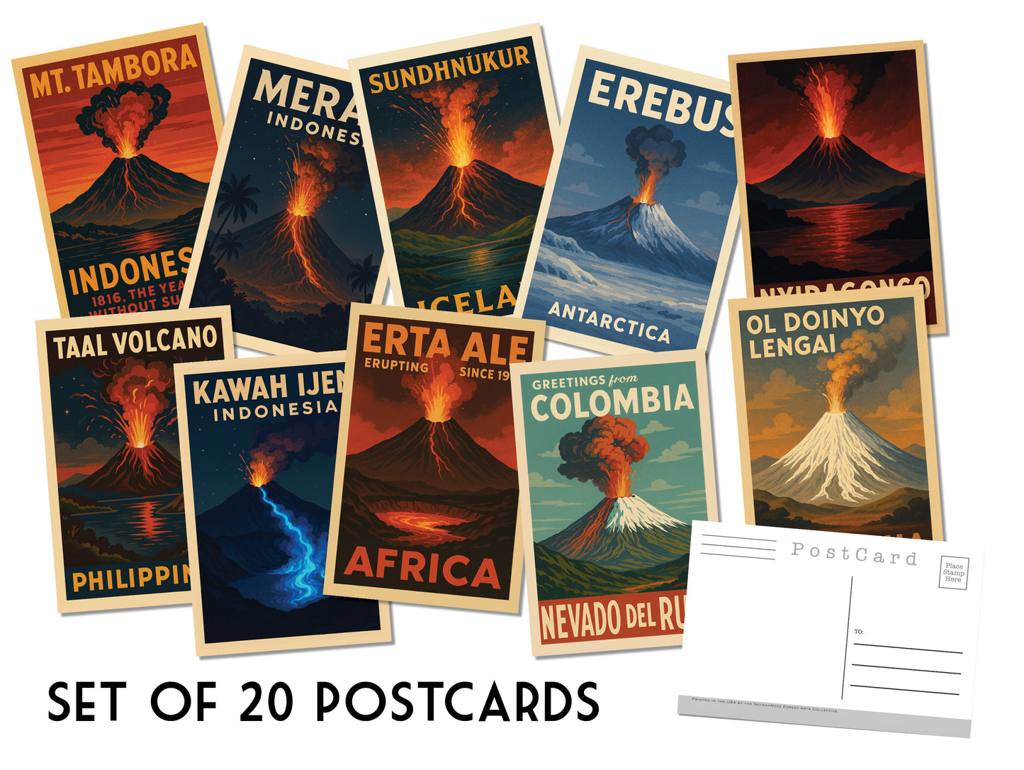 Volcano Postcards- Set of 20