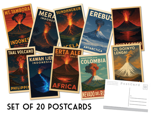 Volcano Postcards- Set of 20