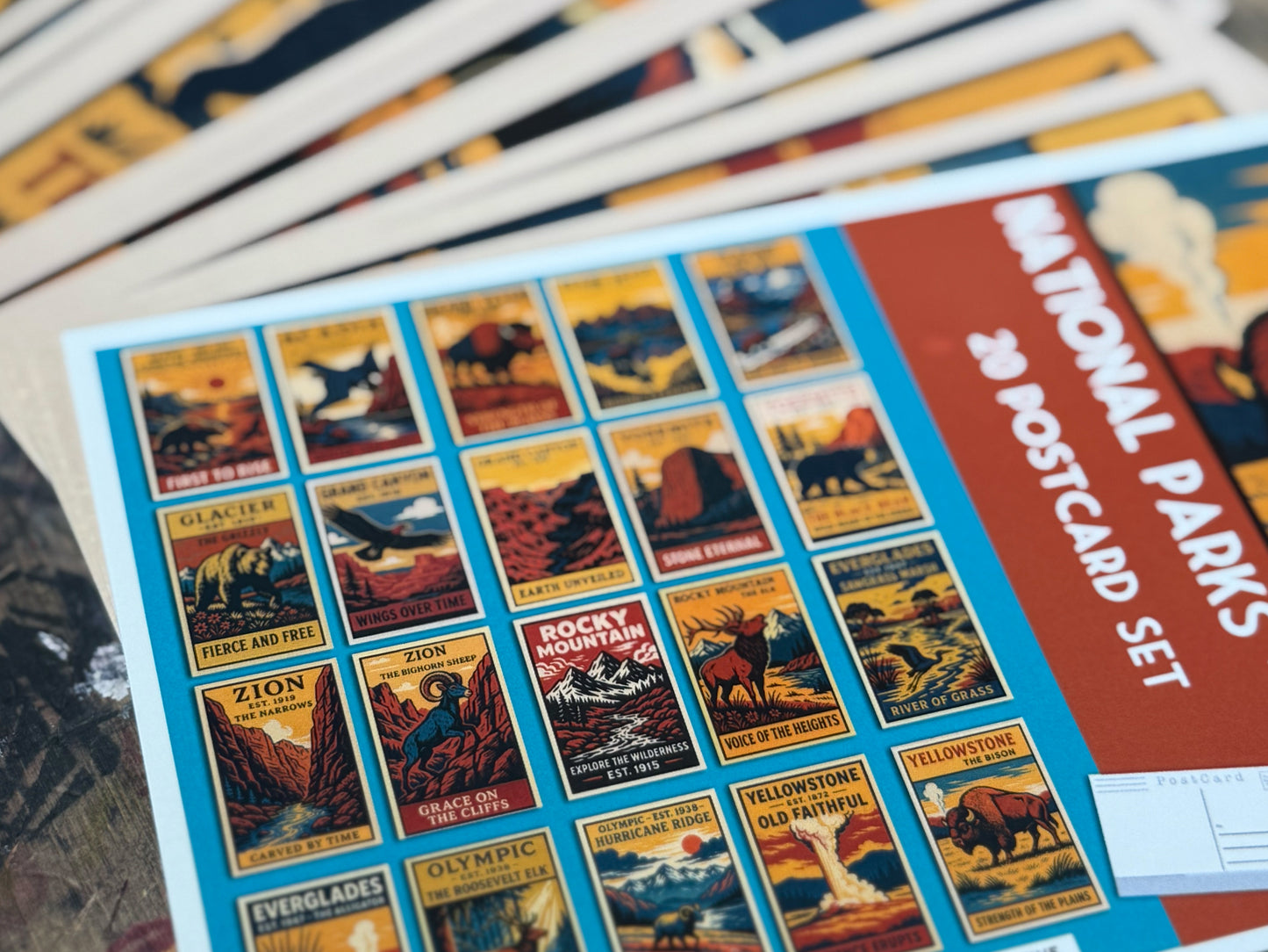 Vintage National Parks Postcards- Set of 20