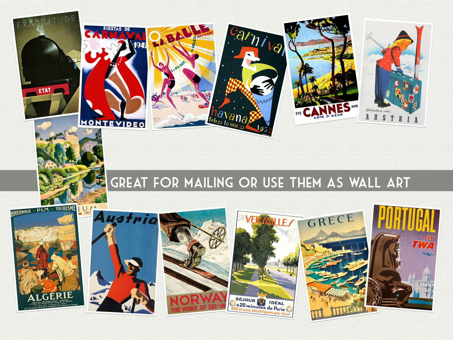 World Travel (Set 7) Postcards - Set of 25