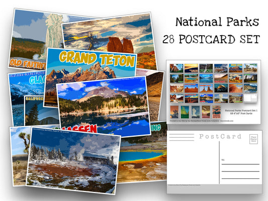 National Parks Postcards- Set of 28