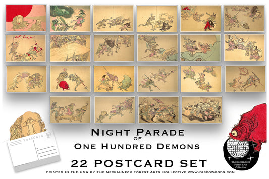 Night Parade of 100 Demons Postcards - Set of 22