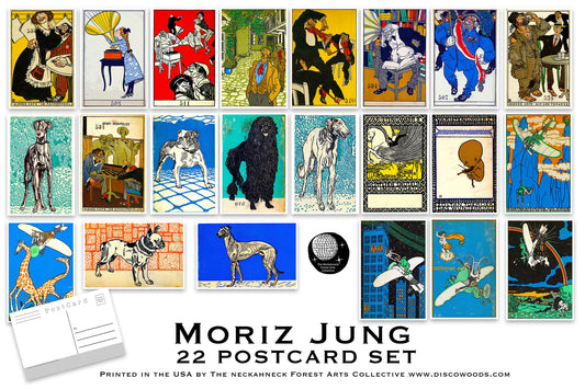 Moriz Jung Artist Postcards- Set of 22