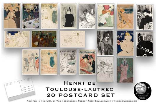 Toulouse-Lautrec Artist Postcards- Set of 20