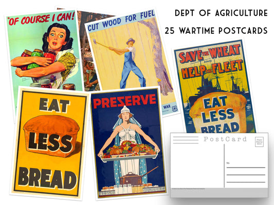 Department of Agriculture Wartime Postcards - Set of 25