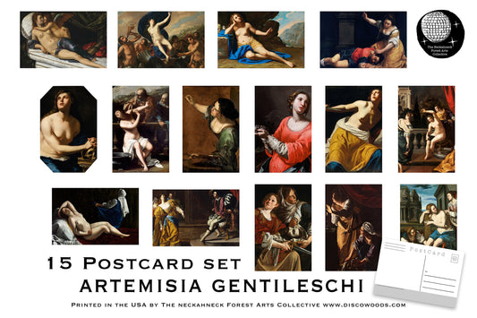 Gentileschi Postcard Set - Set of 15 Postcard Set - artist postcards - Scrapbooking Post Cards - Italian Baroque