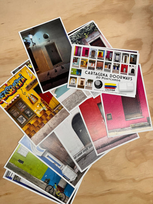 Cartagena Doorways Colombian Travel Postcard Set- Set of 20